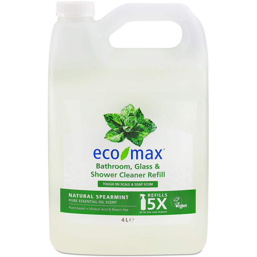 Eco-Max Bathroom Glass & Shower Cleaner Refill - Natural Spearmint - 5L