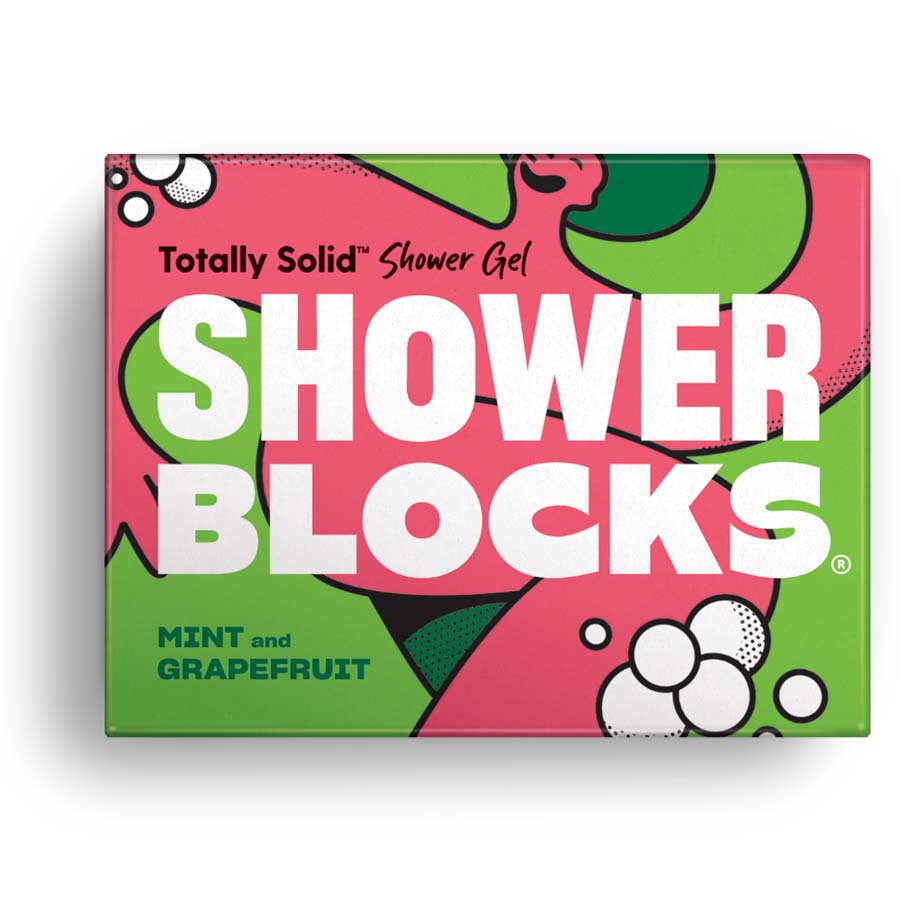 Shower Blocks Solid Shower Gel - Mint & Grapefruit - 100g