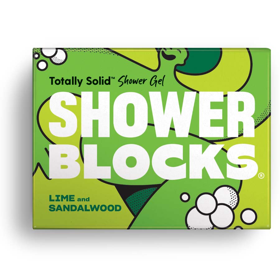 Shower Blocks Solid Shower Gel - Lime & Sandalwood - 100g