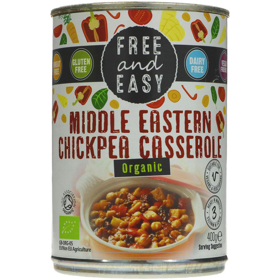 Free & Easy Organic Middle Eastern Chickpea Casserole - 400g