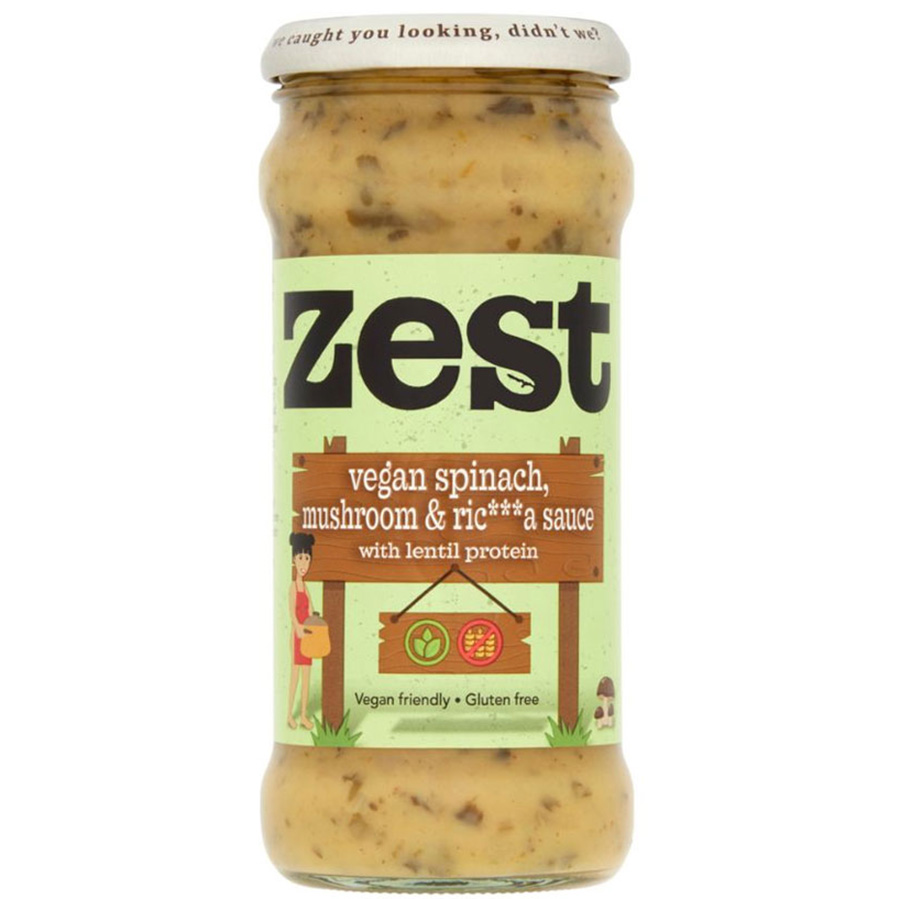 Zest Vegan Spinach  Mushroom & Ricotta Pasta Sauce - 340g