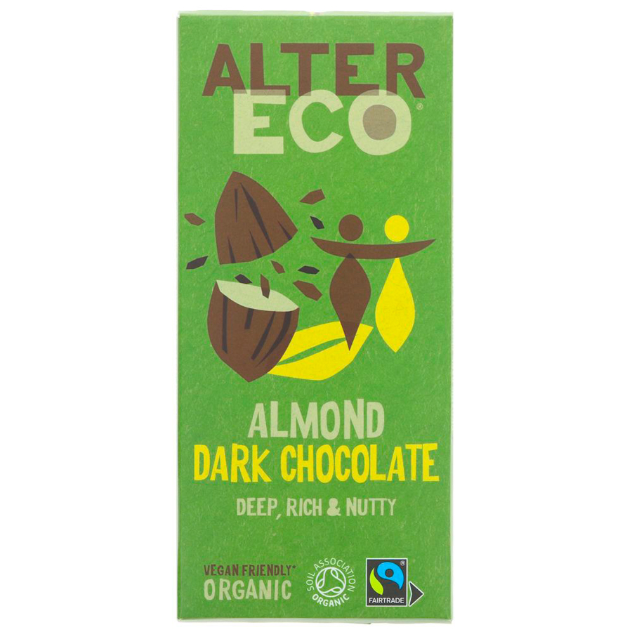 Altereco Organic Almond Dark Chocolate - 100g