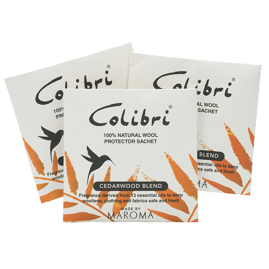 Colibri Anti-Moth Scented Sachets - Cedarwood - Pack of 3