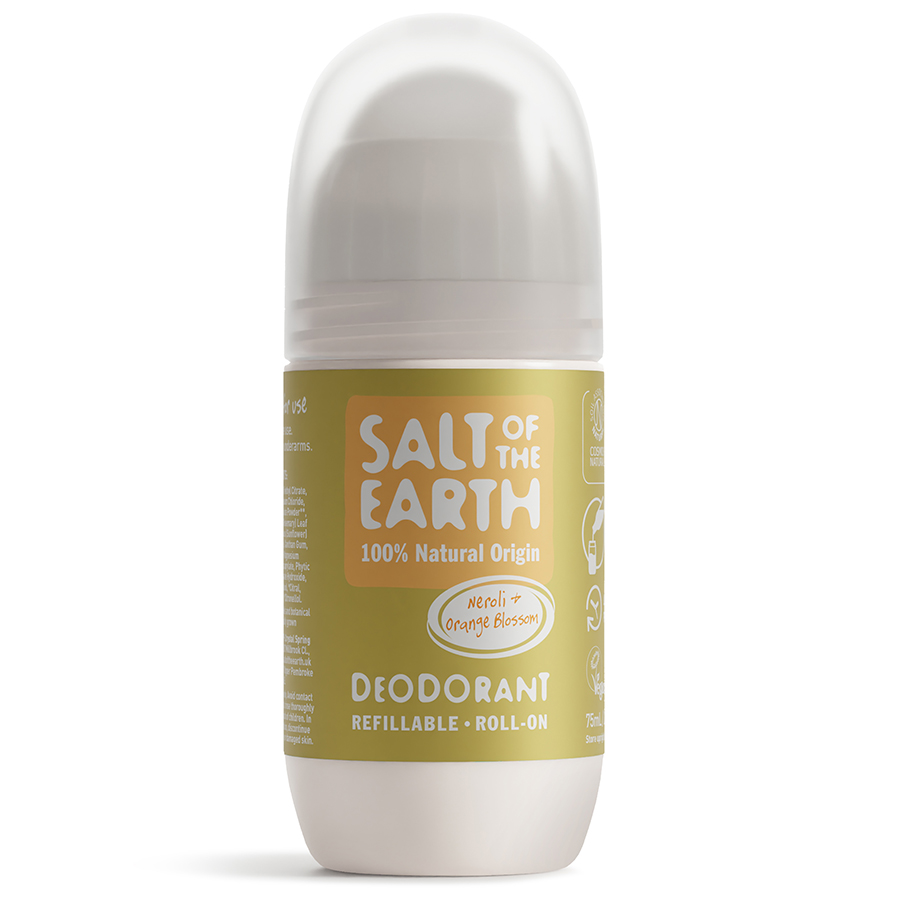 Salt of the Earth Natural Deodorant Refillable Roll-on - Neroli & Orange Blossom - 75ml