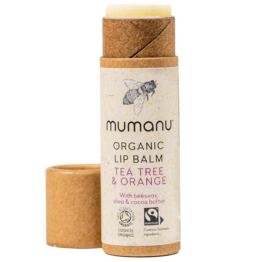 Mumanu Organic Lip Balm - Tea Tree & Orange - 9.5g