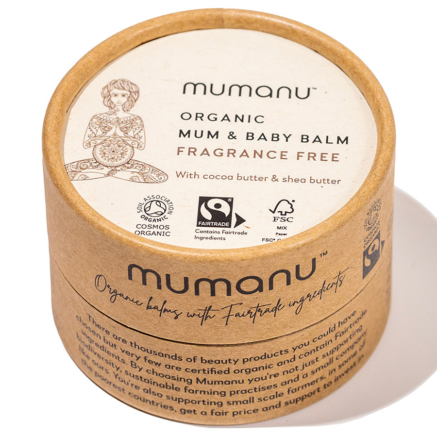 Mumanu Organic Mum & Baby Balm - Fragrance Free - 80g