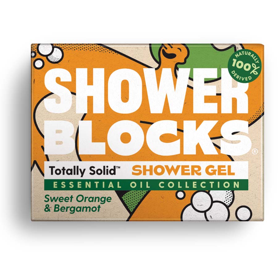 Shower Blocks Solid Shower Gel - Sweet Orange & Bergamot - 100g