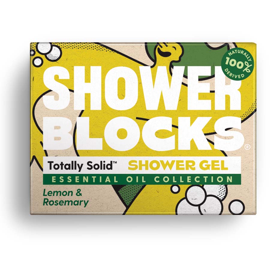 Shower Blocks Solid Shower Gel - Lemon & Rosemary - 100g