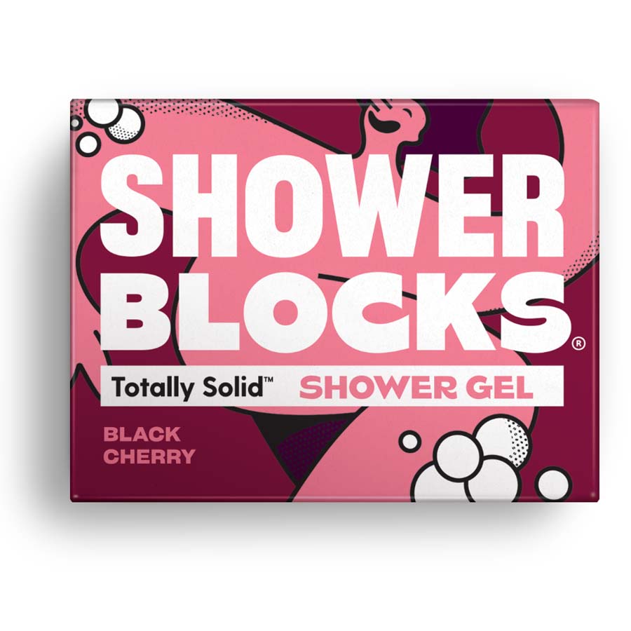 Shower Blocks Solid Shower Gel - Black Cherry - 100g