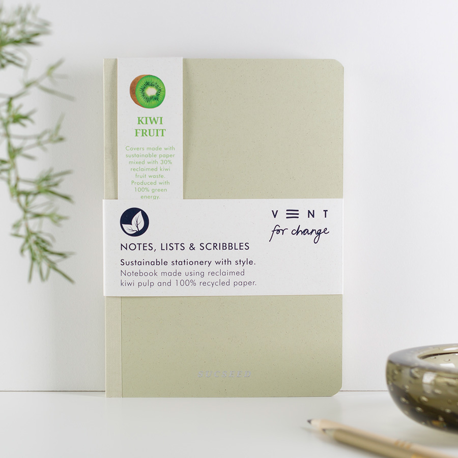 VENT for Change Recycled Sucseed A5 Notebook - Kiwi - 160 pages