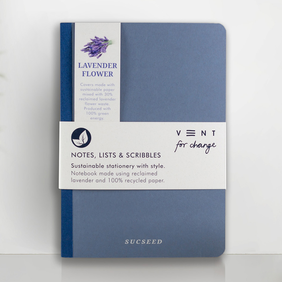 VENT for Change Recycled Sucseed A6 Notebook - Lavender - 160 pages