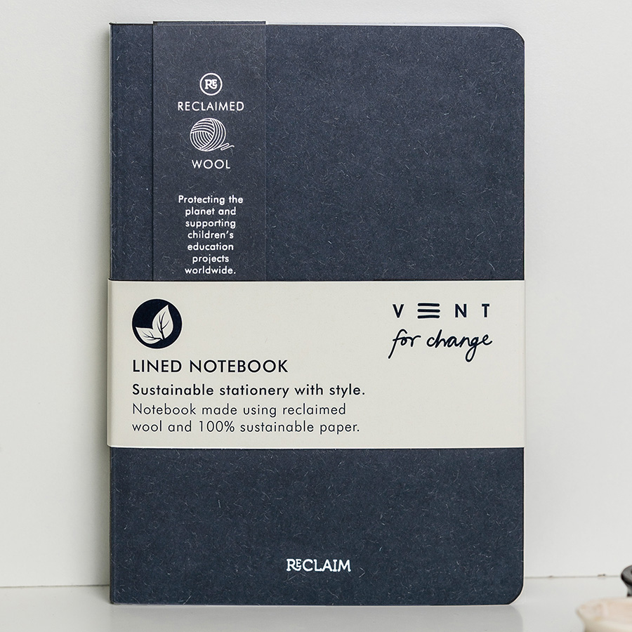 VENT for Change Reclaimed Lined A5 Notebook - Blue Wool - 192 pages