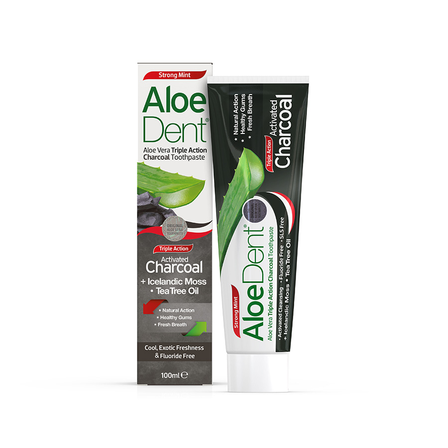 Aloe Dent Charcoal Toothpaste Fluoride Free - 100ml