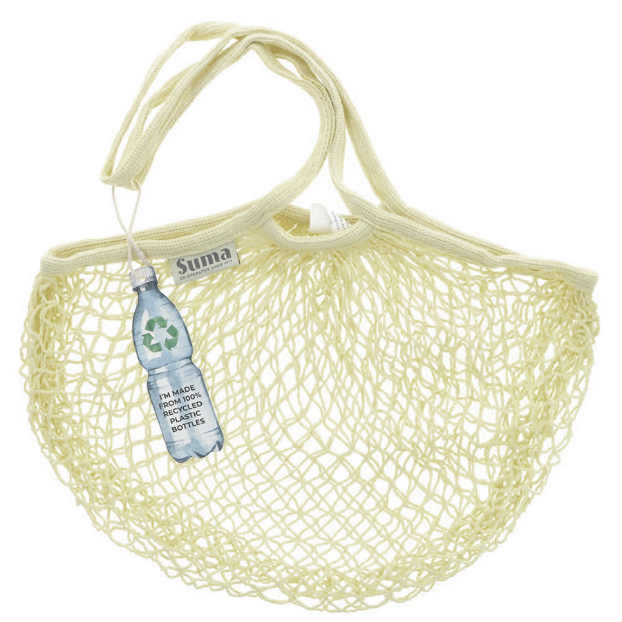 Suma Recycled Long Handled String Shopping Bag - Ivory