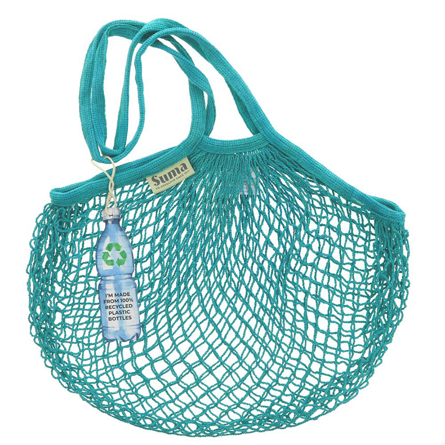 Suma Recycled Long Handled String Shopping Bag - Teal