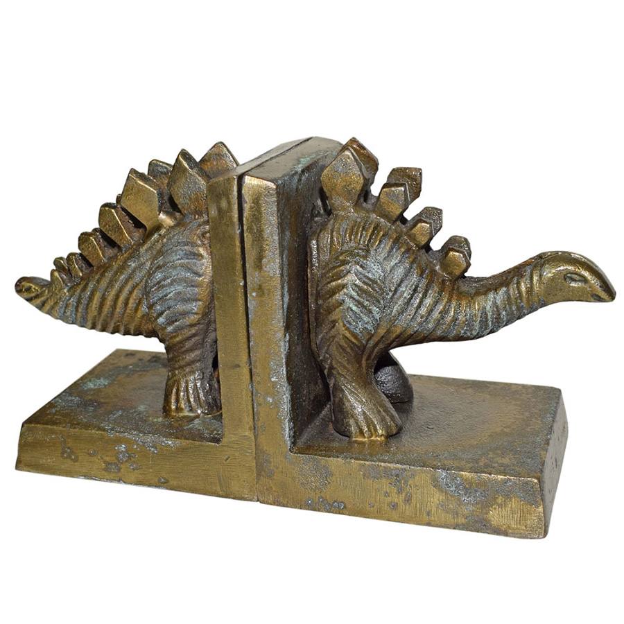 Stegosaurus Dinosaur Metal Bookends - 10cm x 7cm x 10cm