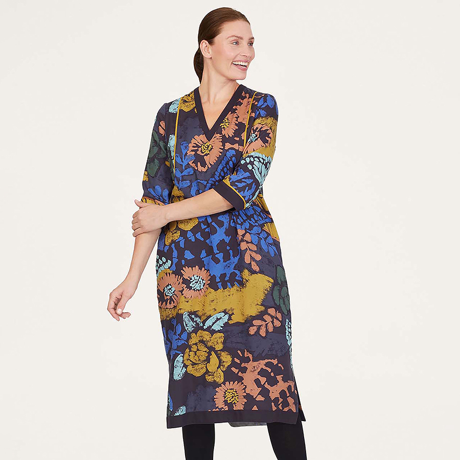 Thought Nell Crepe Shift Dress - Navy