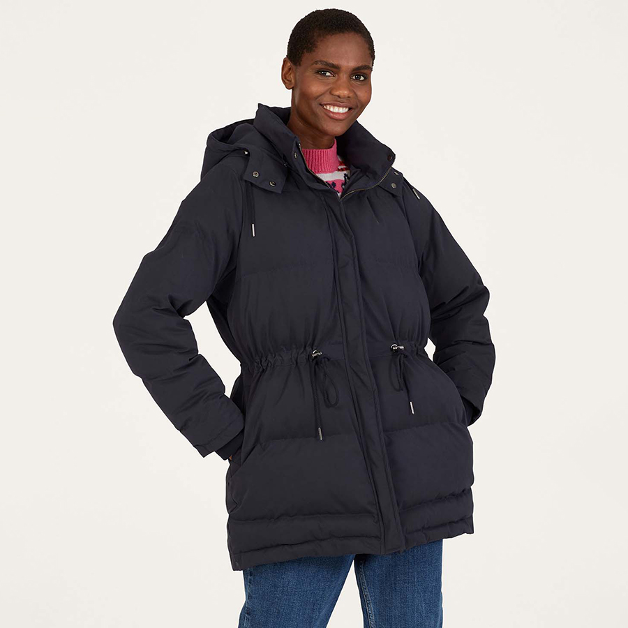 Thought Rosabel Recycled Polyester Puffer Coat - Navy