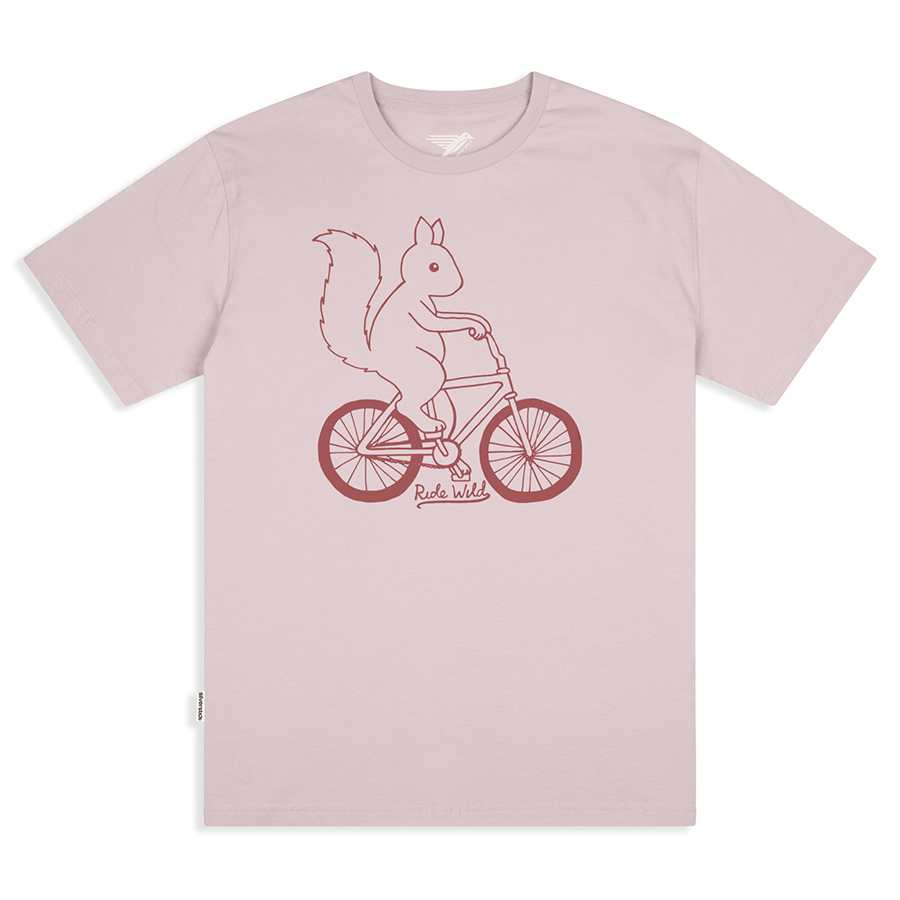 Mens Ride Wild Organic Cotton T-Shirt - Pale Lilac
