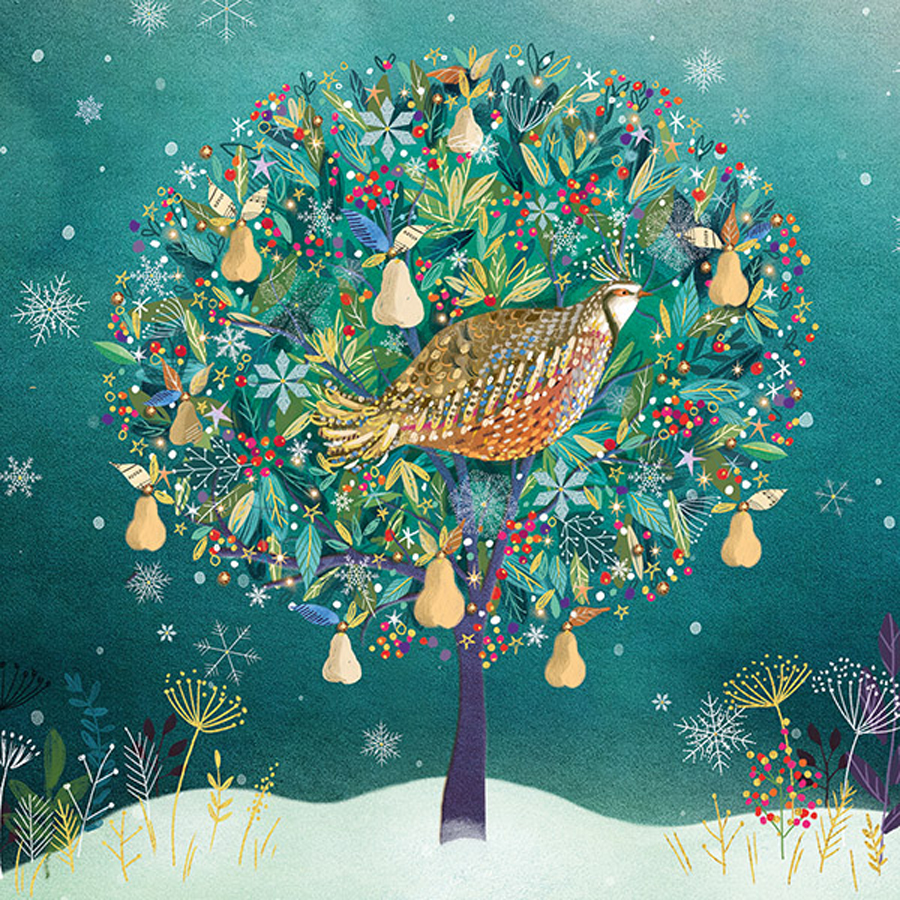 Transform Trade Golden Partridge Charity Christmas Cards - Pack of 10