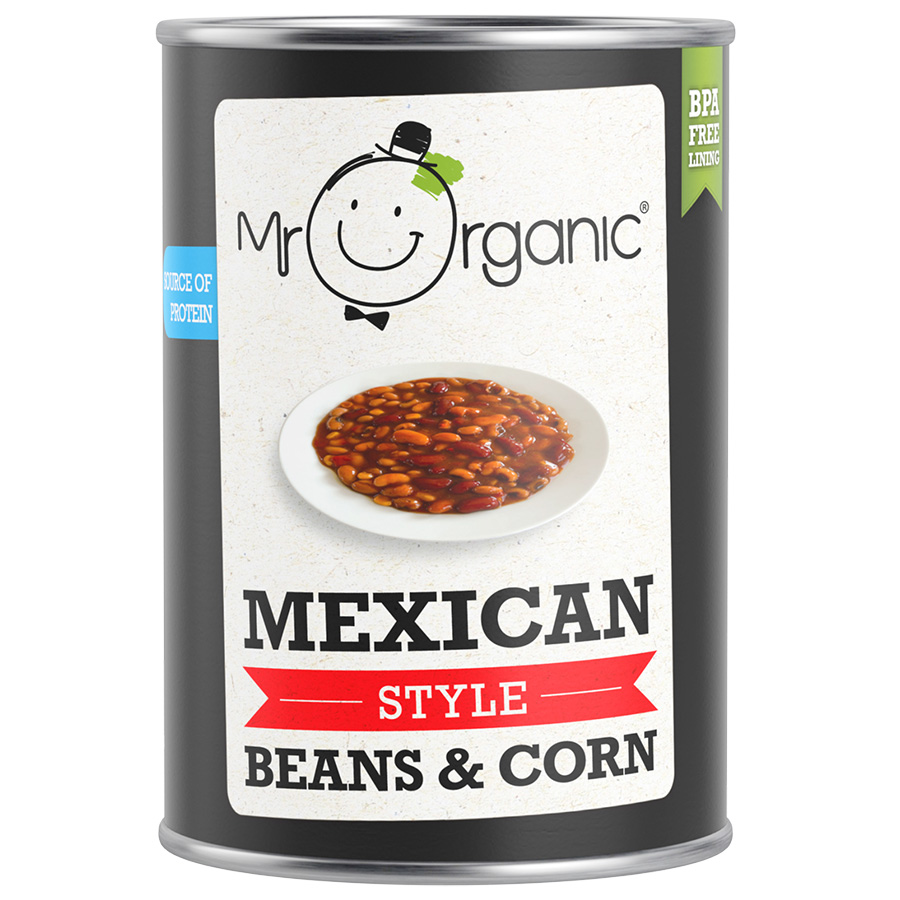 Mr Organic Mexican Style Beans & Corn - 400g