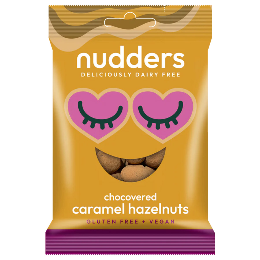 Nudders Dairy Free Chocovered Caramel Hazelnuts - 55g