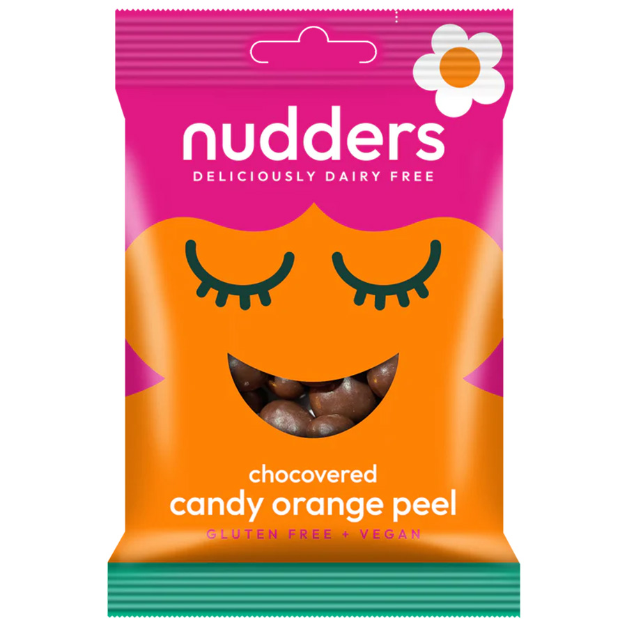 Nudders Dairy Free Chocovered Candy Orange Peel - 65g