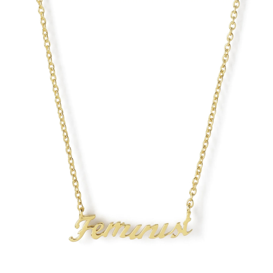 So Just Shop Gold Feminist Necklace