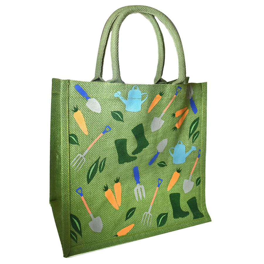 Reusable Jute Shopping Bag - Gardening