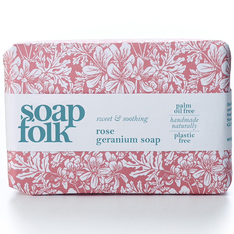 Soap Folk Rose Geranium Soap Bar - 105g