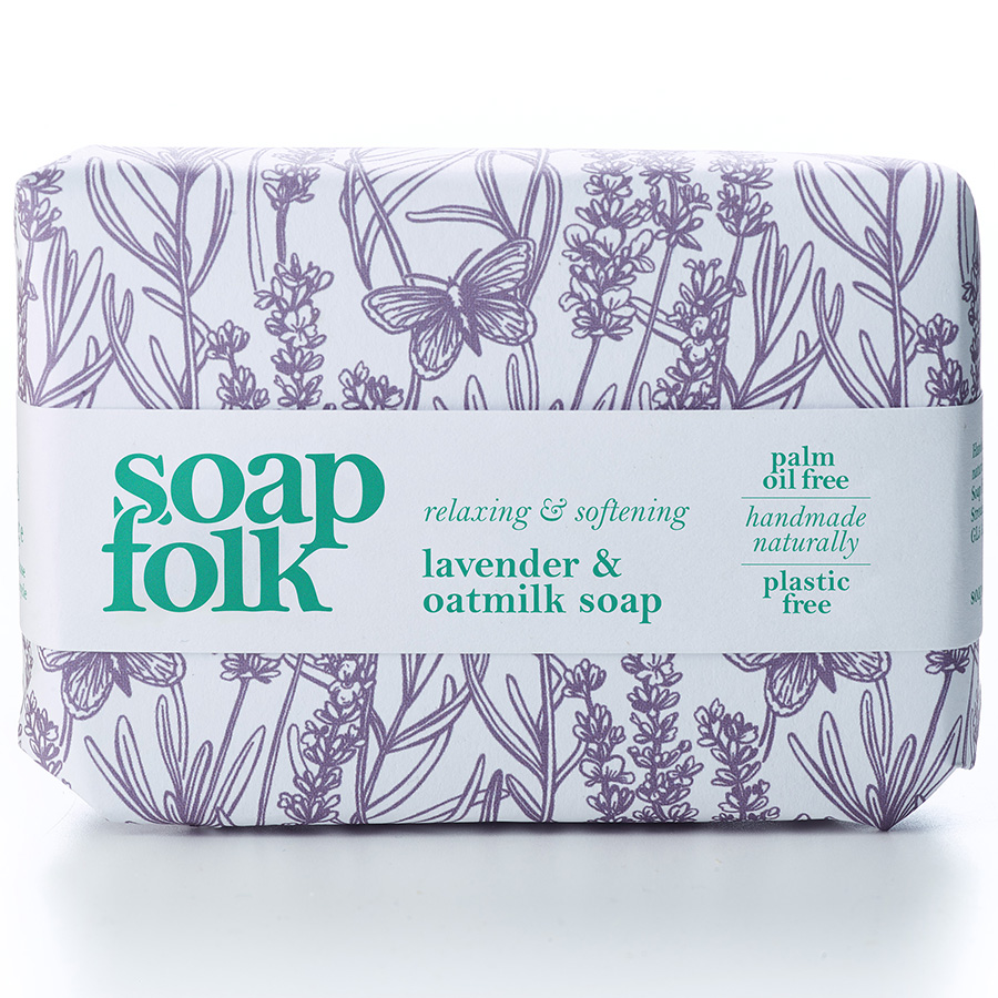 Soap Folk Lavender & Oatmilk Soap Bar - 105g