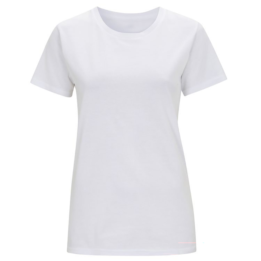 No Sweat Women's Organic Round Neck T-Shirt - White