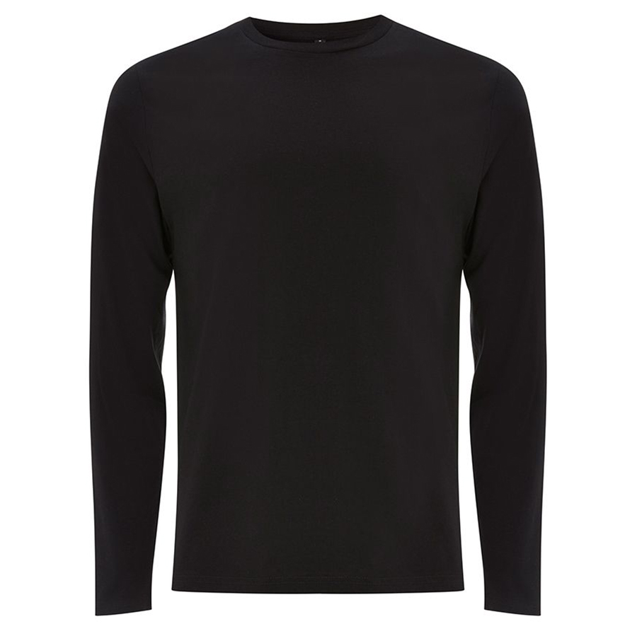 No Sweat Organic Long Sleeve T-Shirt - Black