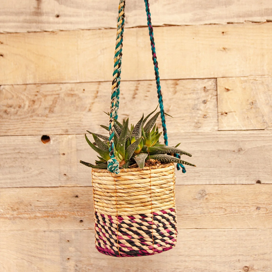 Artisan Round Hanging Plant Basket - Small