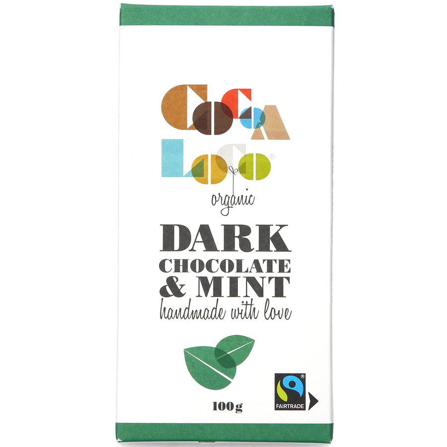 Cocoa Loco Dark Chocolate & Mint Bar - 100g