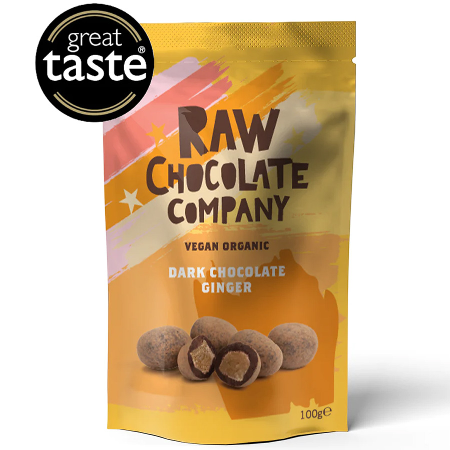 The Raw Chocolate Company Chocolate Ginger - 100g