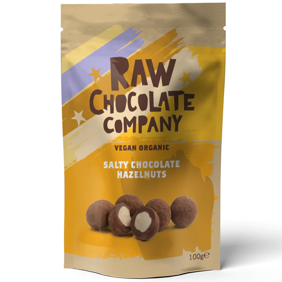 The Raw Chocolate Company Salty Chocolate Hazelnuts - 100g