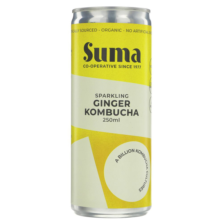 Suma Organic Sparkling Kombucha - Ginger - 250ml