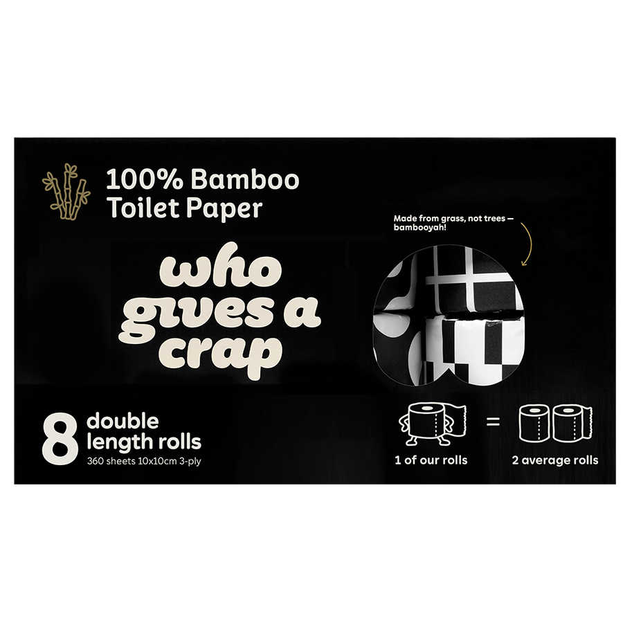 Who Gives a Crap Bamboo Double Length Toilet Tissue - 8 Rolls