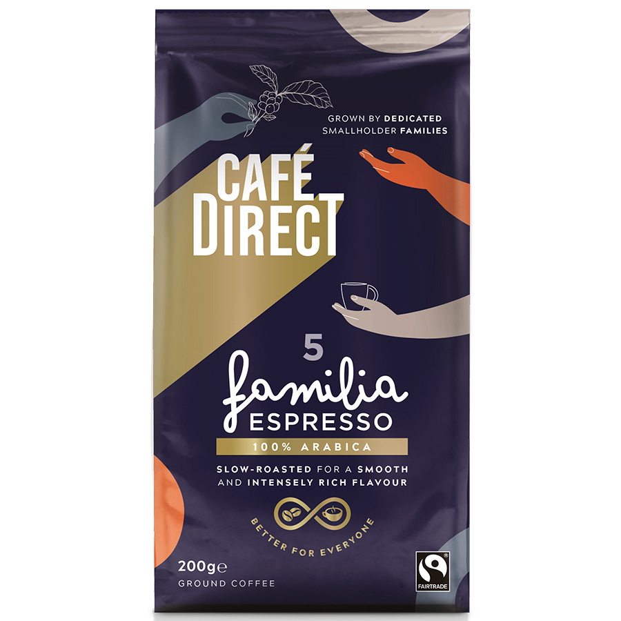 Cafedirect Fairtrade Familia Espresso Roast & Ground Coffee - 200g