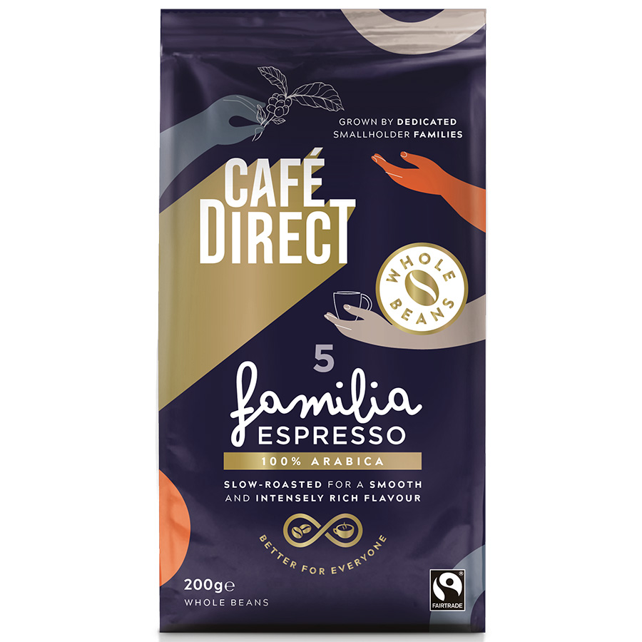Cafedirect Fairtrade Familia Espresso Coffee Beans - 200g