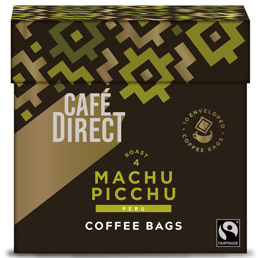 Cafedirect Fairtrade Machu Picchu Coffee Bags - 10 x 7g
