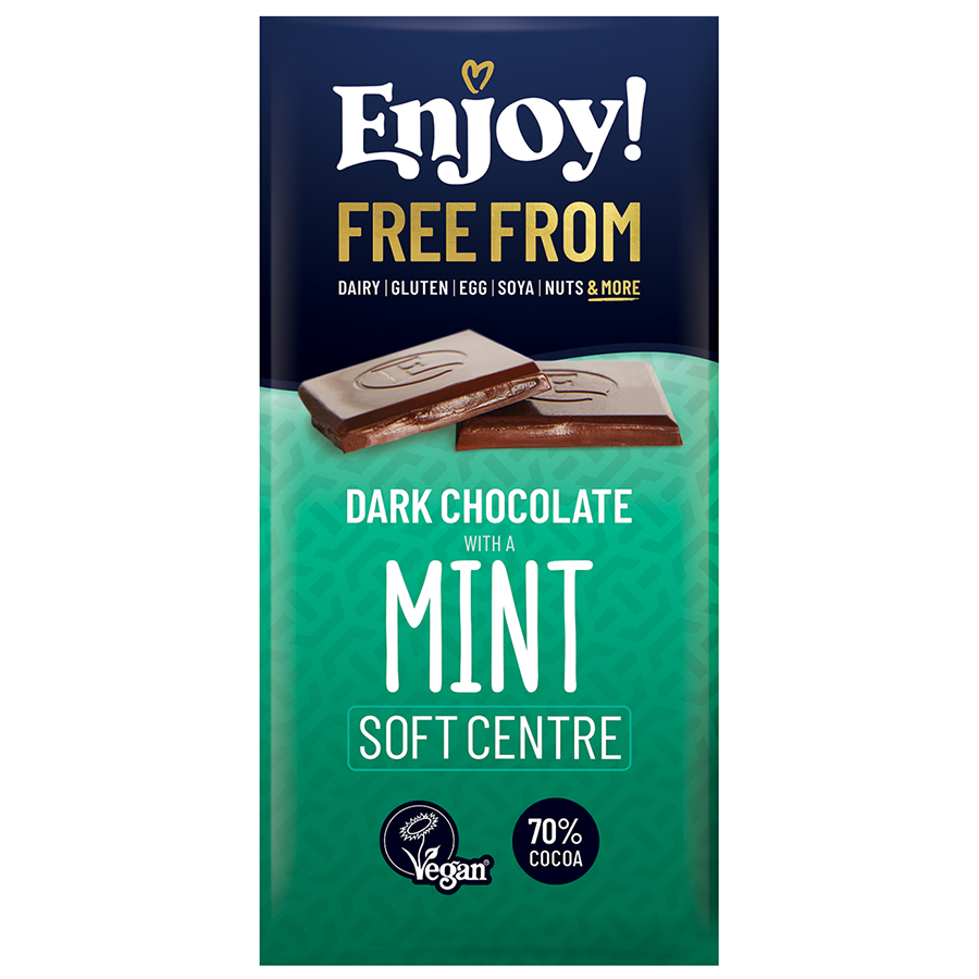Enjoy! Dark Chocolate with Mint Soft Centre Bar - 70g
