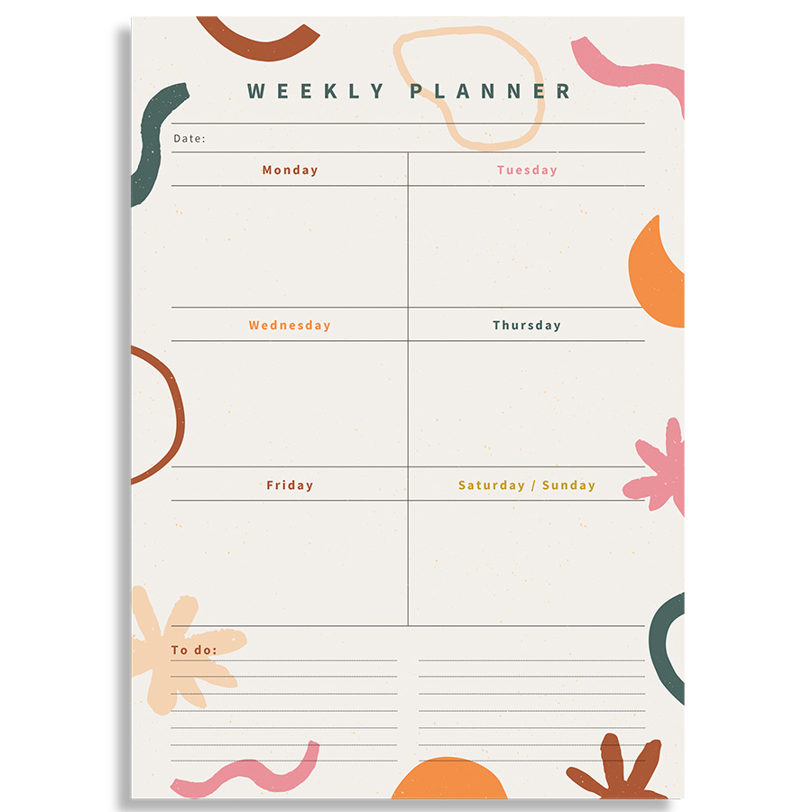 Once Upon a Tuesday A4 Weekly Planner Pad