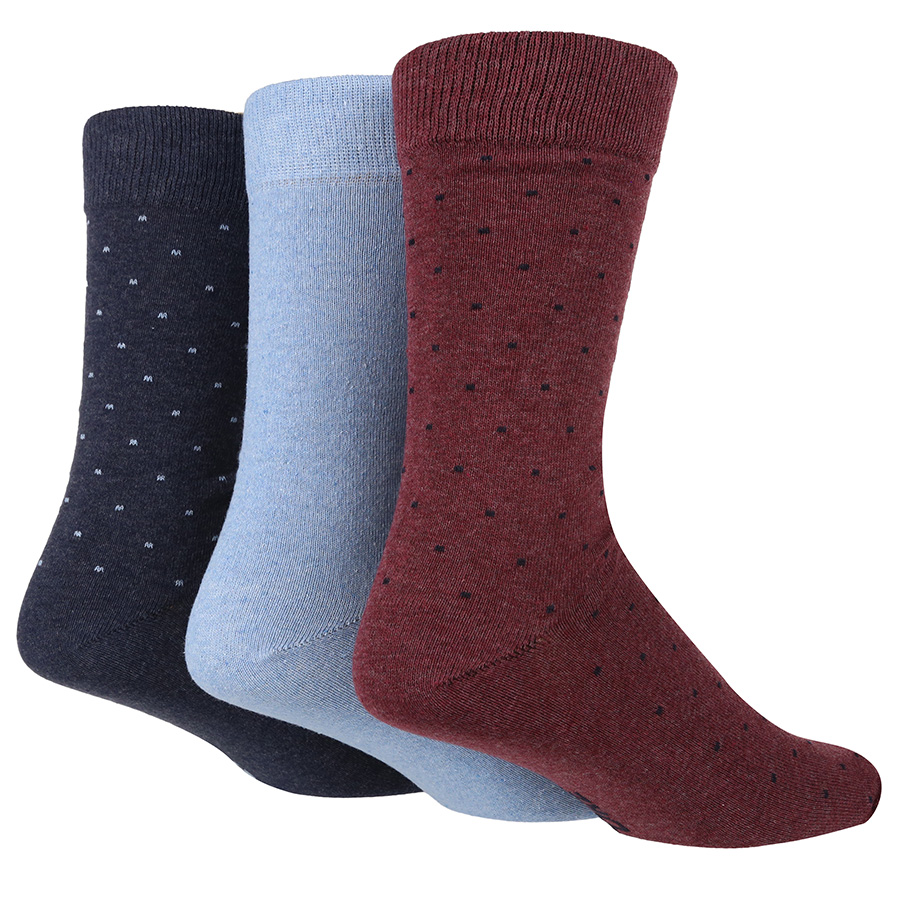 Tore Pin Dot Jacquard Socks - UK7-11 - 3 Pairs