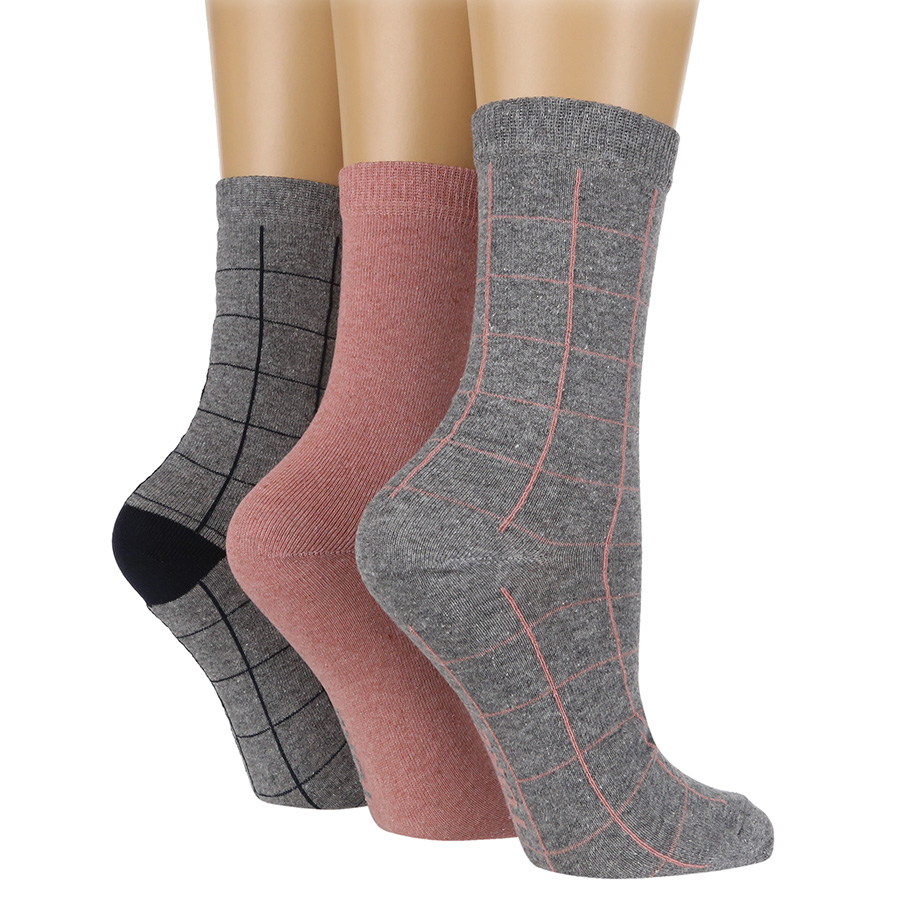 Tore Grid Jacquard Socks - UK4-8 - 3 Pairs