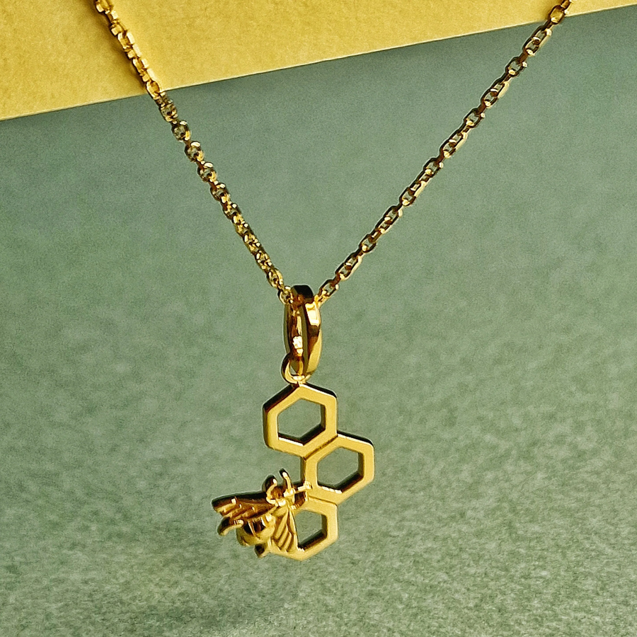 Vurchoo Gold Bumblebee Necklace
