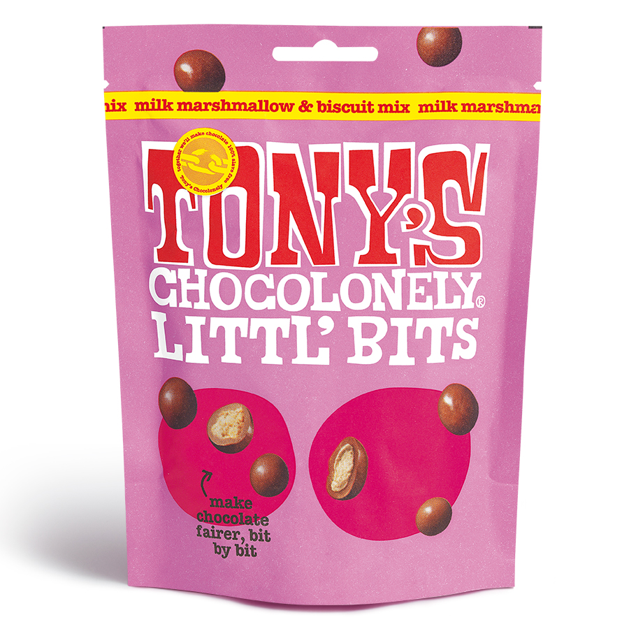 Tony's Chocolonely Littl' Bits Milk Marshmallow & Biscuit Mix - 100g