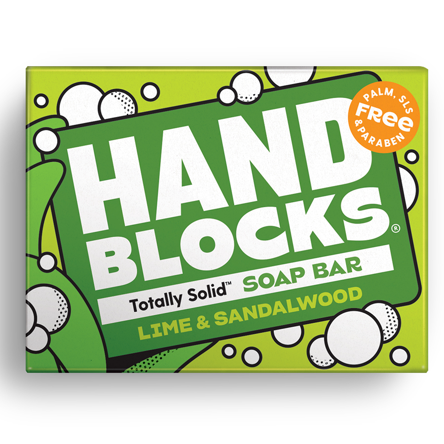 Hand Blocks Totally Solid Soap Bar - Lime & Sandalwood - 100g