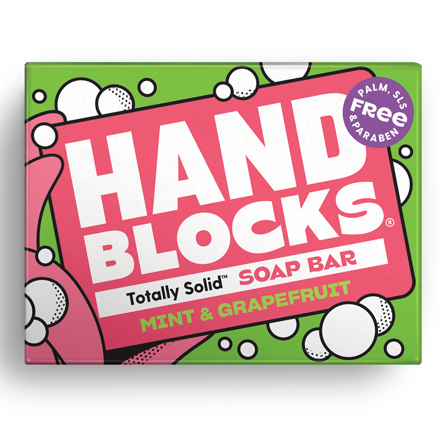Hand Blocks Totally Solid Soap Bar - Mint & Grapefruit - 100g